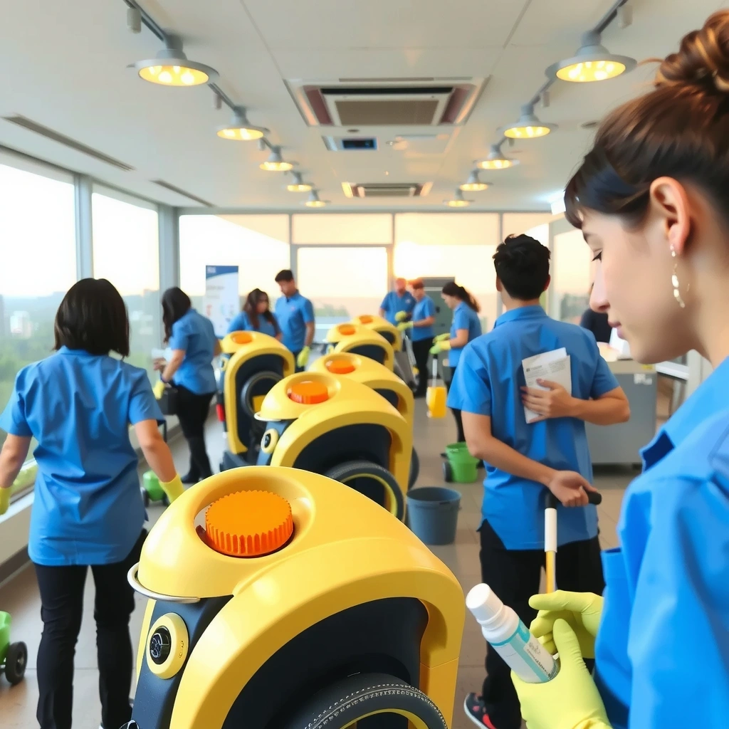 CleaningLux team in action